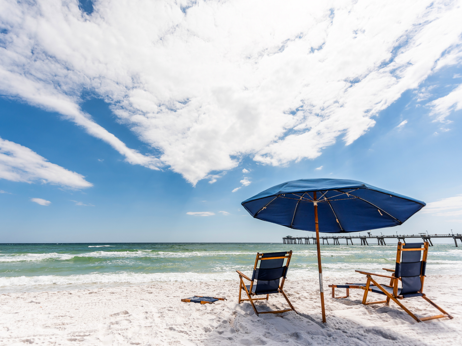 chairs on the shore